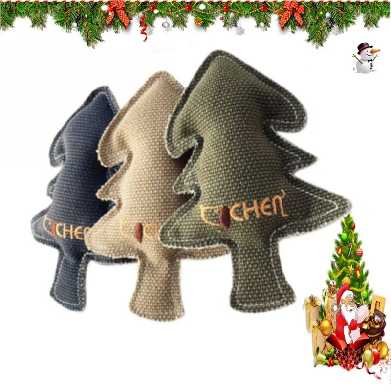 Pet Squeaky Sound Chew Toy For Dogs Bite-resistant Christmas Tree Stuffed Toy Puppy Festival Gift Dropshipping