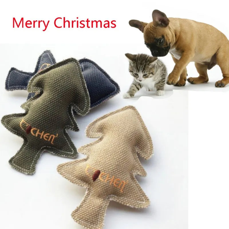 Pet Squeaky Sound Chew Toy For Dogs Bite-resistant Christmas Tree Stuffed Toy Puppy Festival Gift Dropshipping